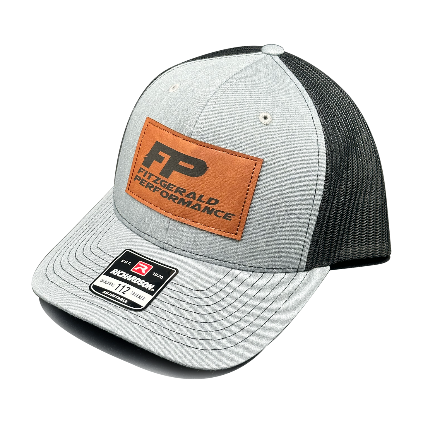 FP Leather Patch Hat (Richardson 112 Grey/black)