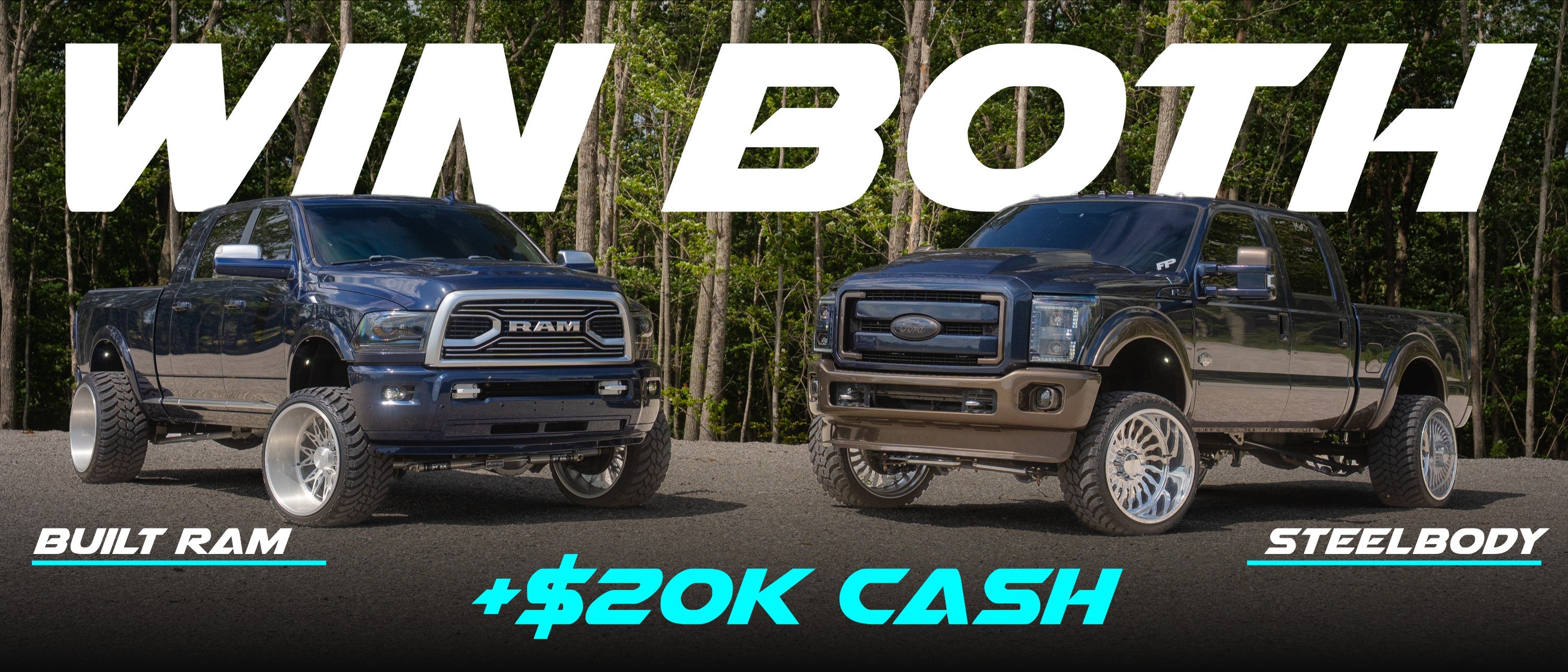 Fitzgerald Performance FP5 + FP6 giveaways — get entered to win both this Ram 3500, a 2016 F250 Steelbody + up to $20K cash