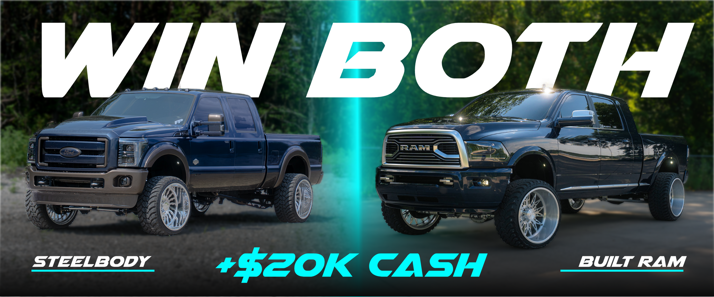 Fitzgerald Performance FP5 + FP6 giveaways — get entered to win both this Ram 3500, a 2016 F250 Steelbody + up to $20K cash