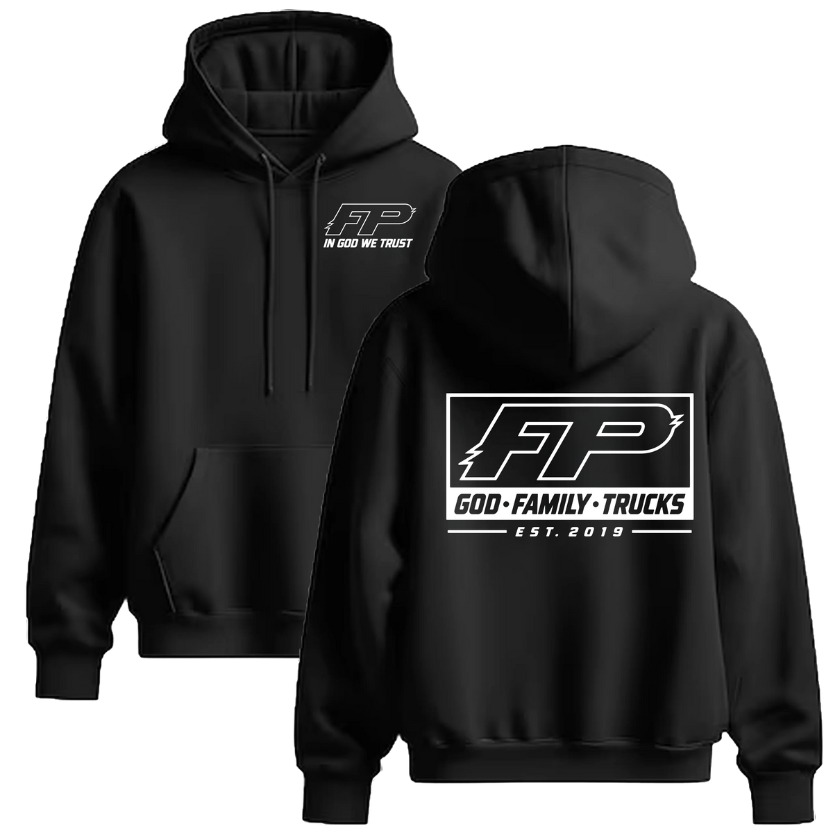 God, Family, Trucks Heavyweight Hoodie