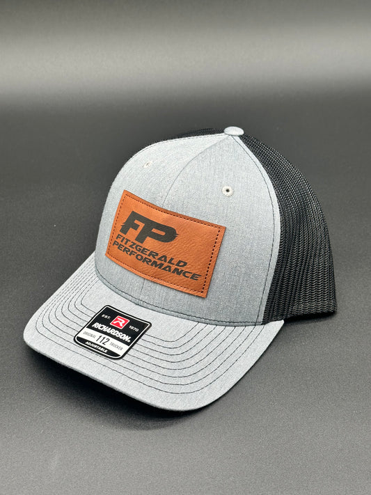 FP Leather Patch Hat (Richardson 112 Grey/black)
