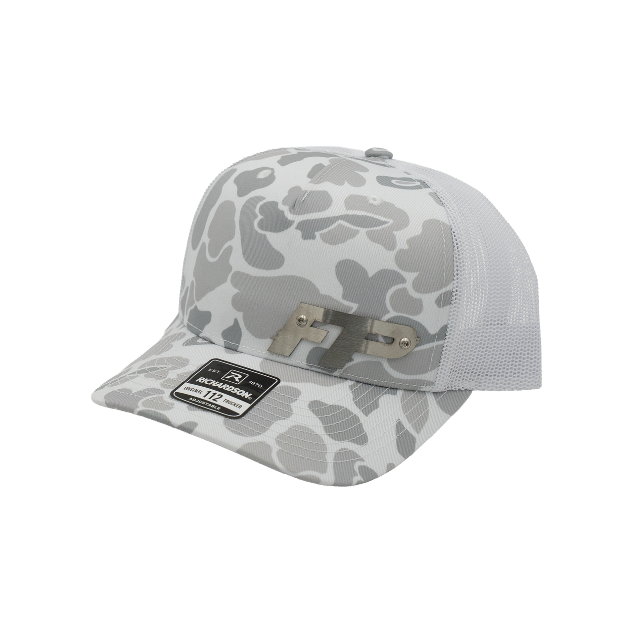 Snow Camo Metal Badge Snapback