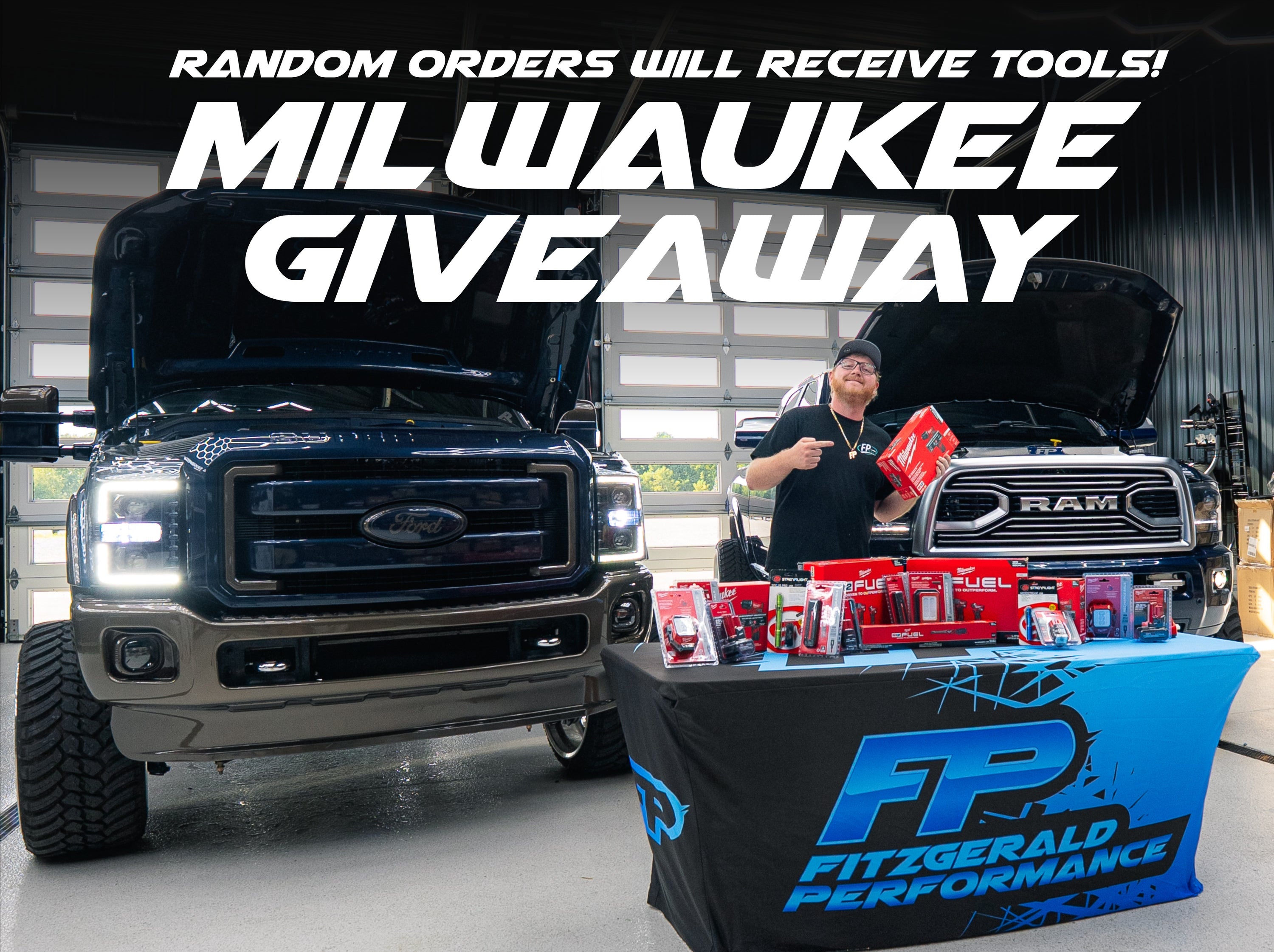 Fitzgerald Performance FP5 + FP6 giveaways — get entered to win both this Ram 3500, a 2016 F250 Steelbody + up to $20K cash