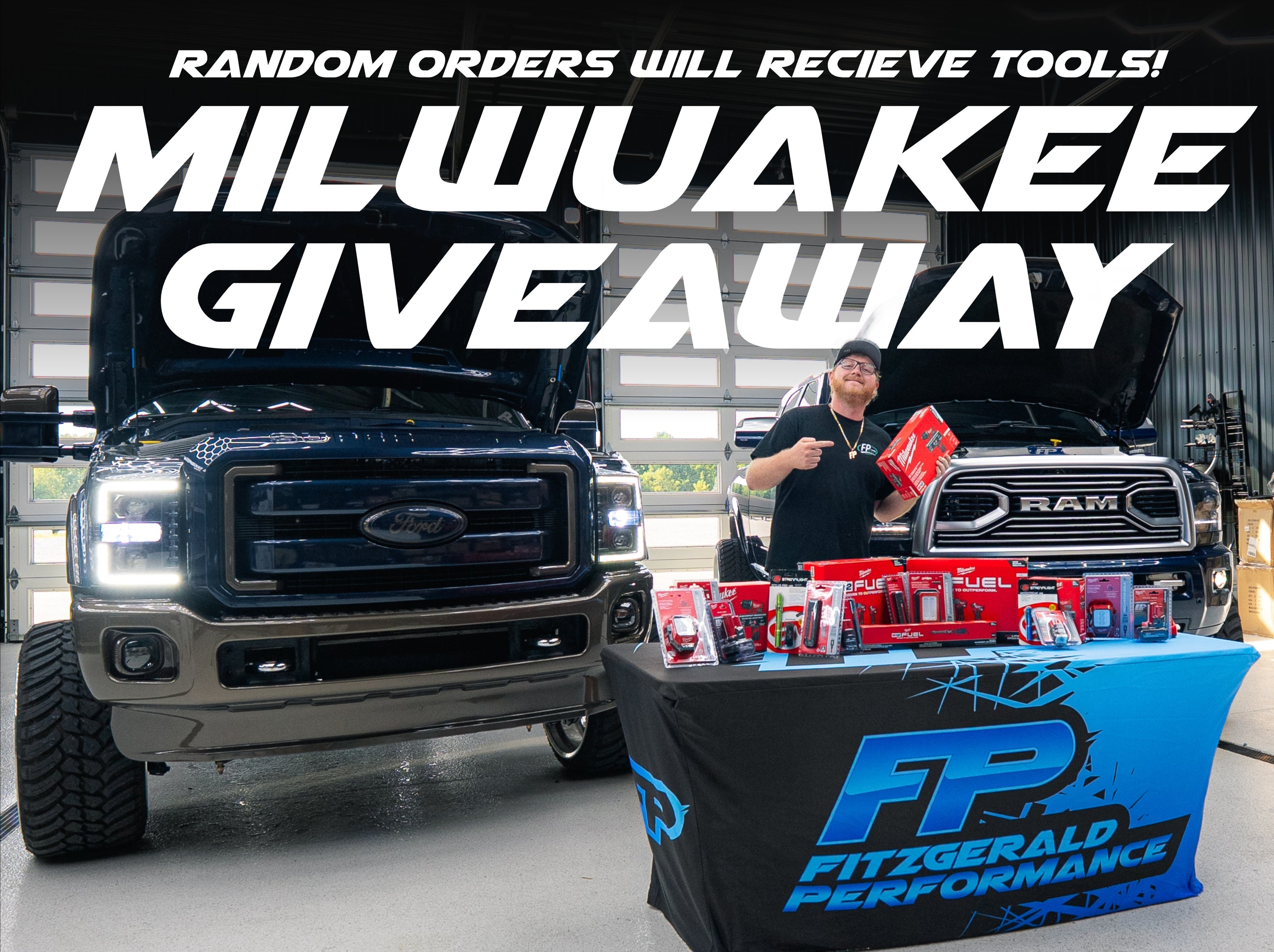 Fitzgerald Performance FP5 + FP6 giveaways — get entered to win both this Ram 3500, a 2016 F250 Steelbody + up to $20K cash