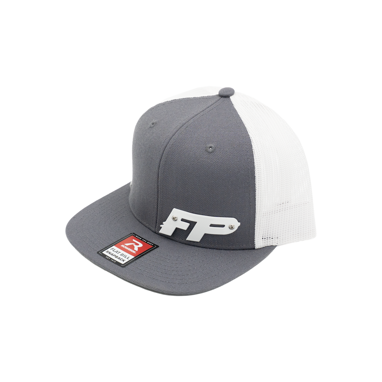 Grey Metal Badge Flatbill Snapback