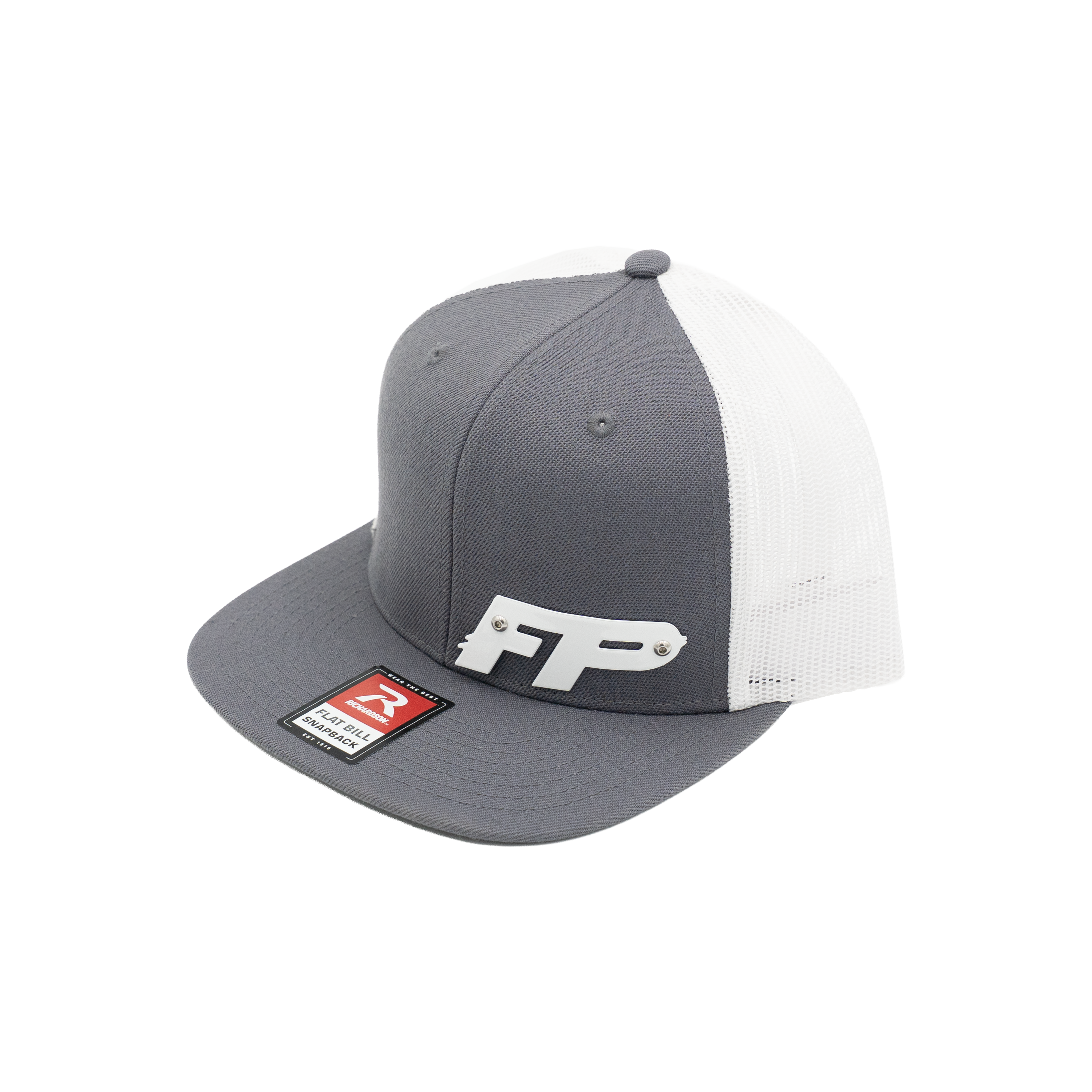 Grey Metal Badge Flatbill Snapback