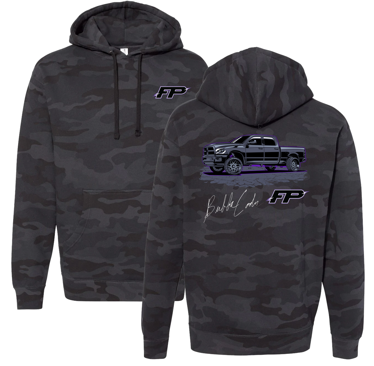 Bubba's Truck Black Camo Hoodie