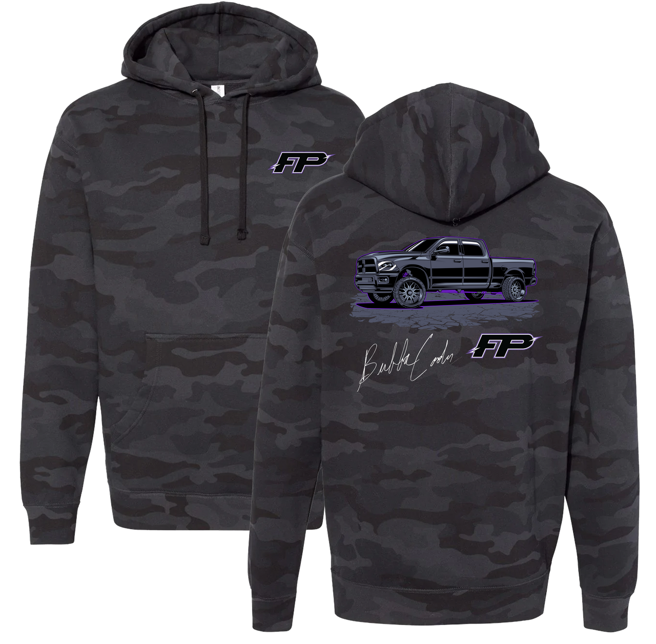 Bubba's Truck Black Camo Hoodie