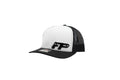 Black/White/Black Metal Badge Snapback