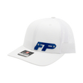 White and Blue Metal Badge Snapback